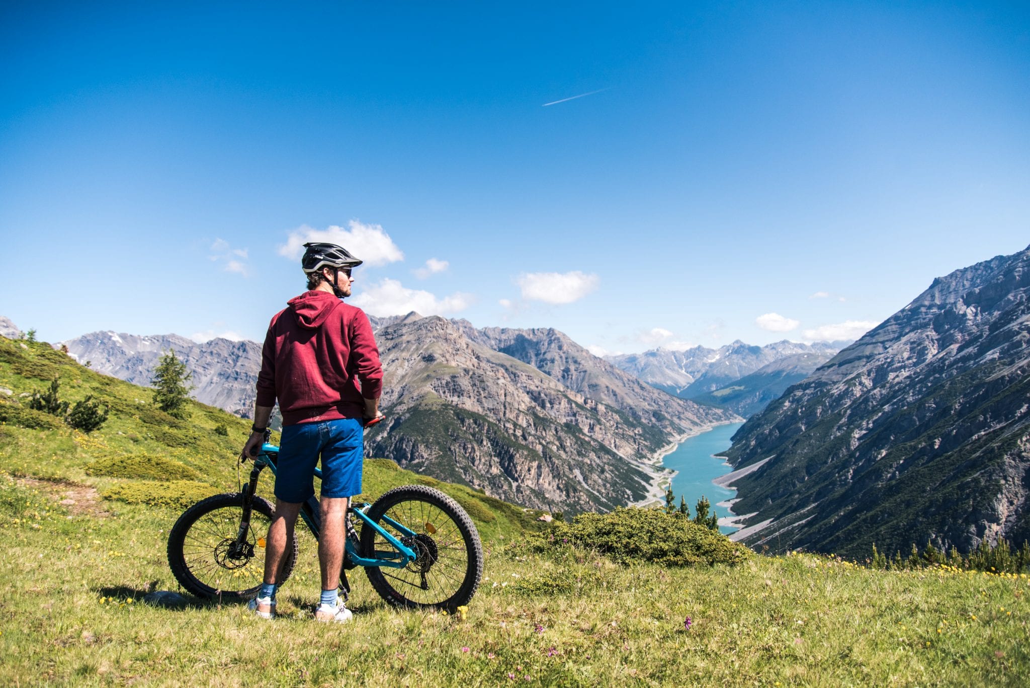 Mountainbiken in Livigno Meer van Livigno