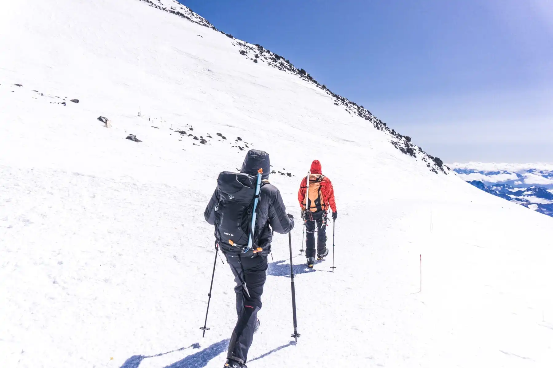 Wandelstokken rondel sneeuw