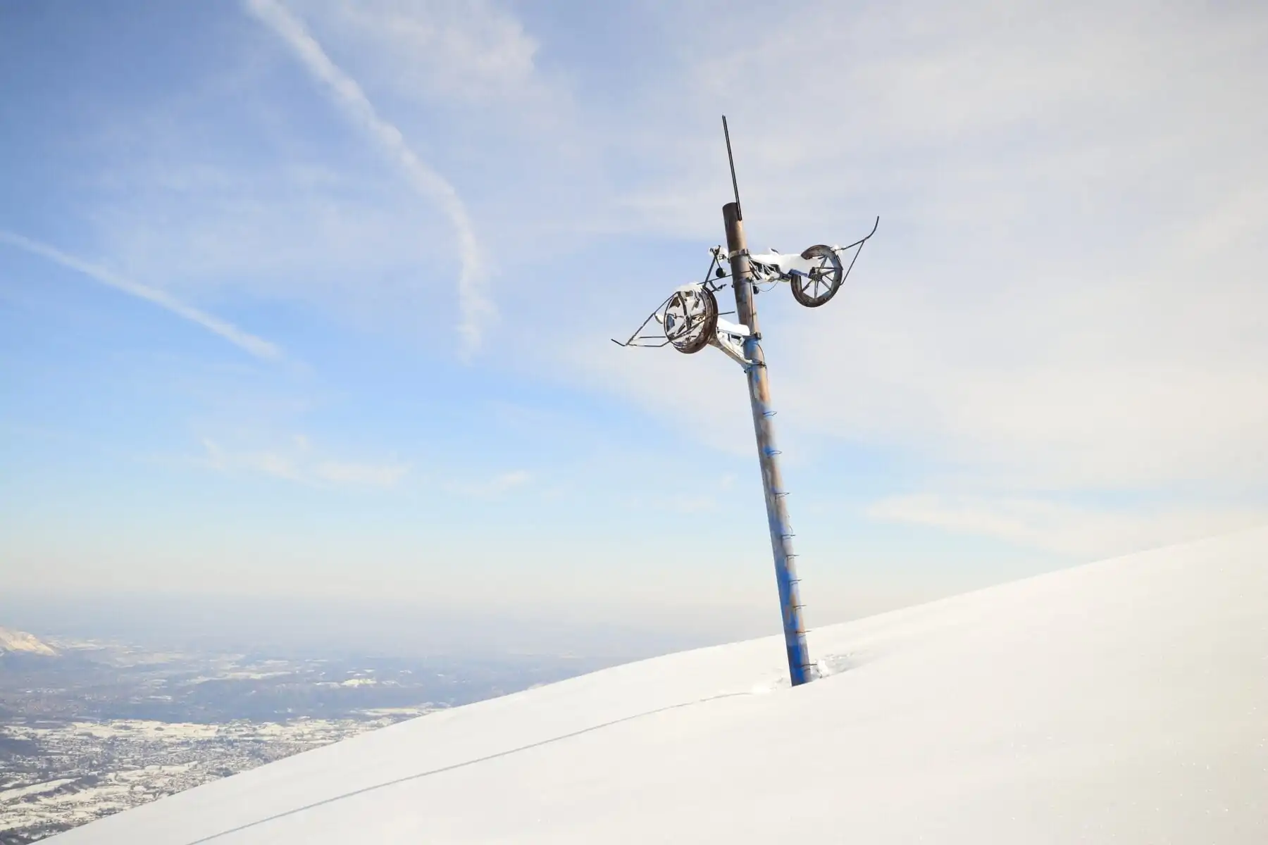 Verlaten skigebieden skilift