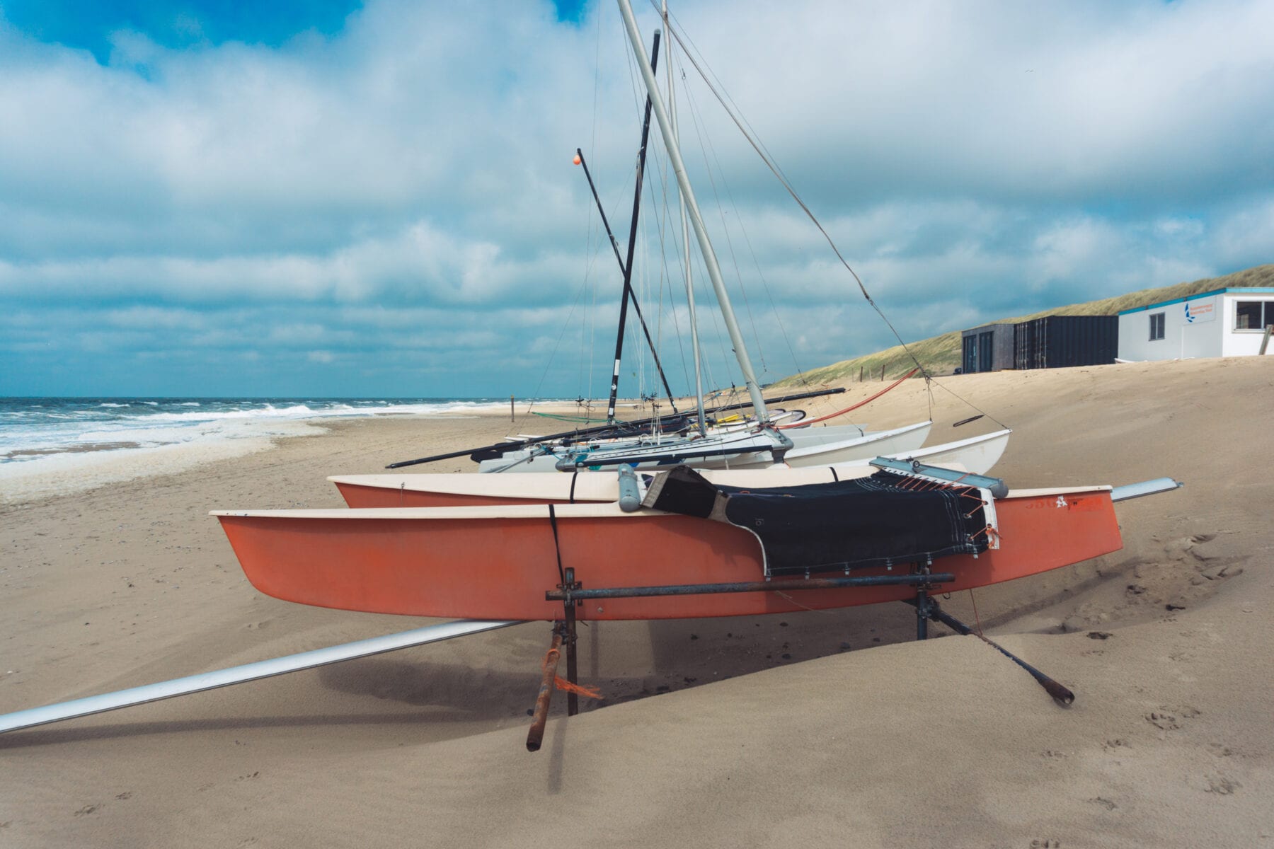 Vakantie naar Texel strand boten