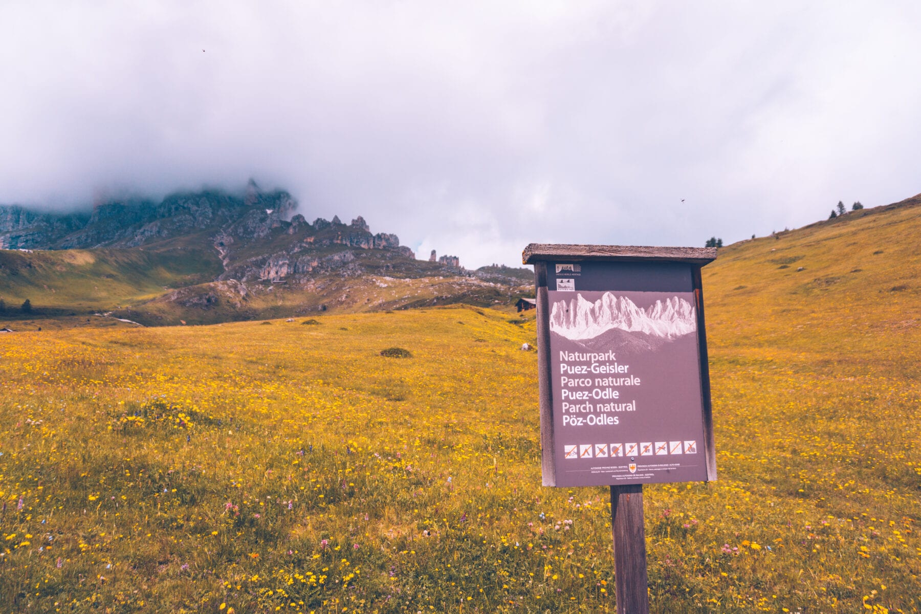 Puez-Geisler Naturpark in Zuid-Tirol