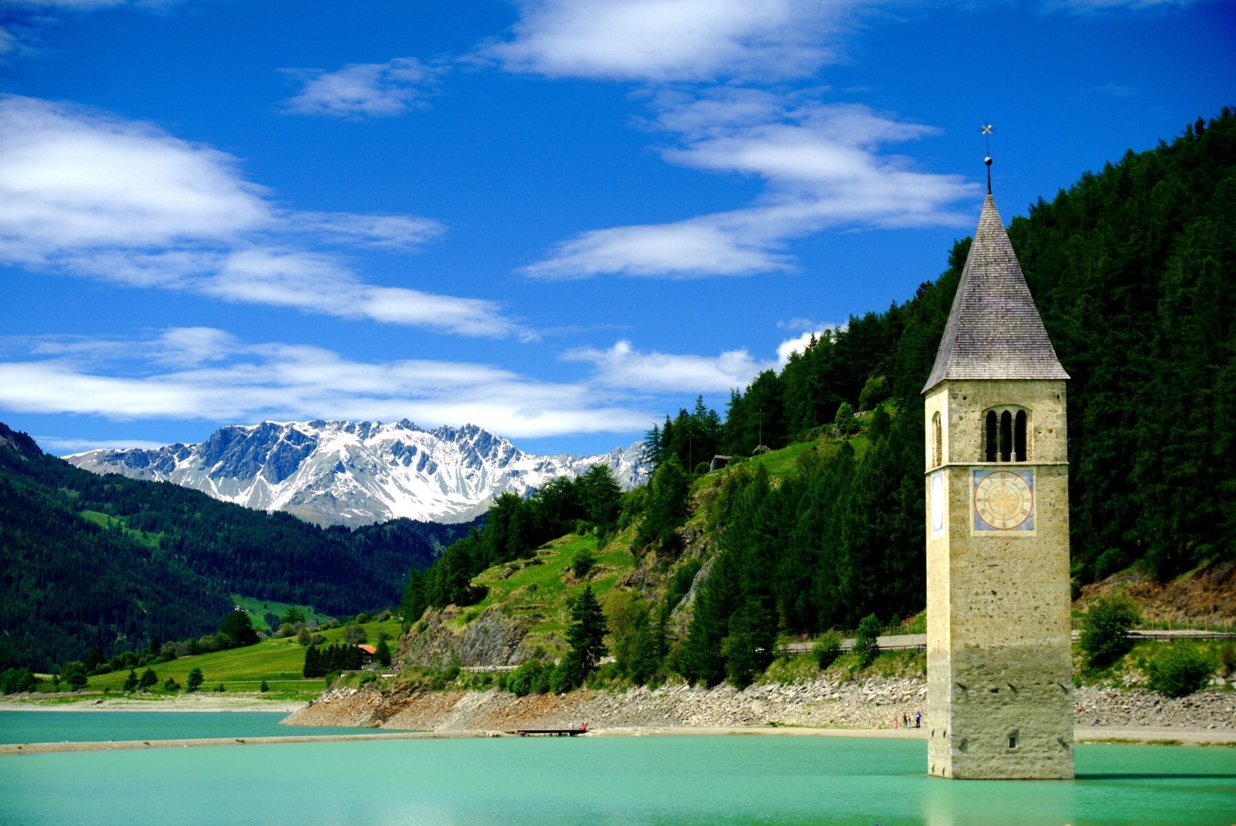 Meren in Zuid Tirol Reschensee