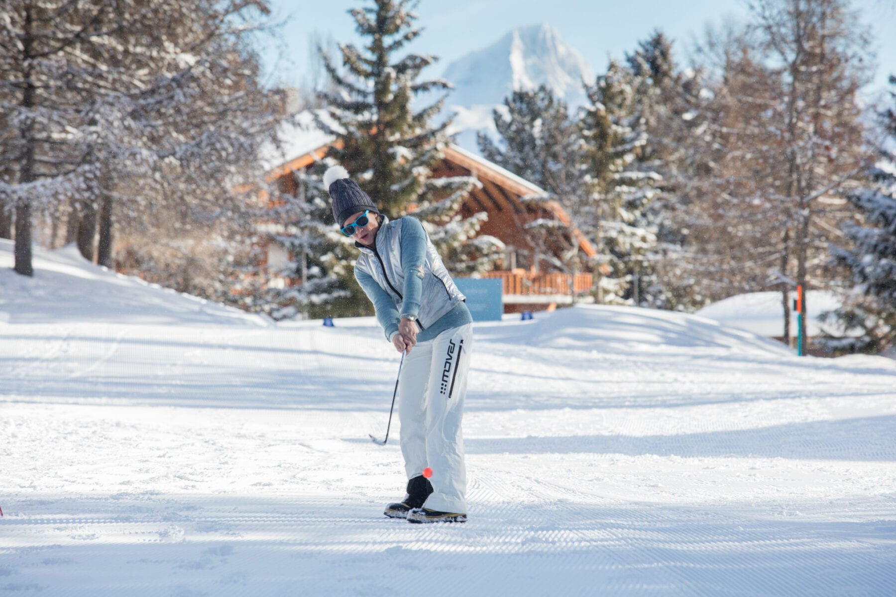 Wintergolf afslaan