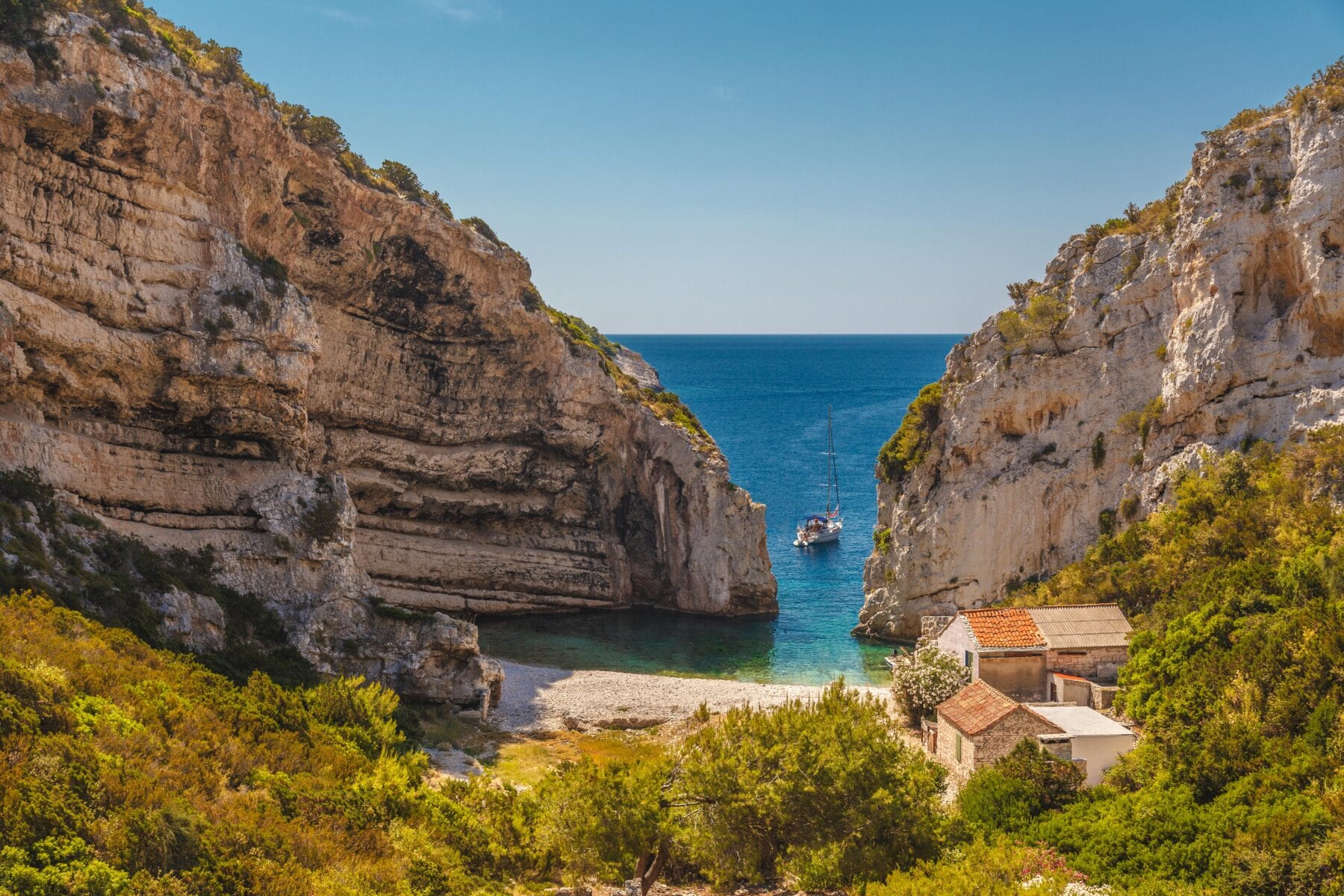 Mooiste strand van Kroatië Vis