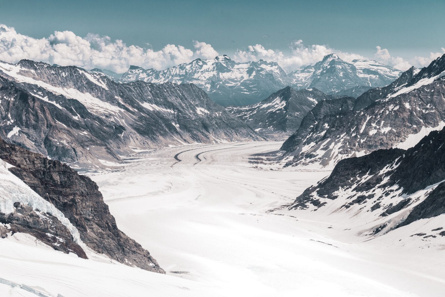 De Aletsch Gletsjer hoort in het rijtje van mooiste gletsjers van Europa