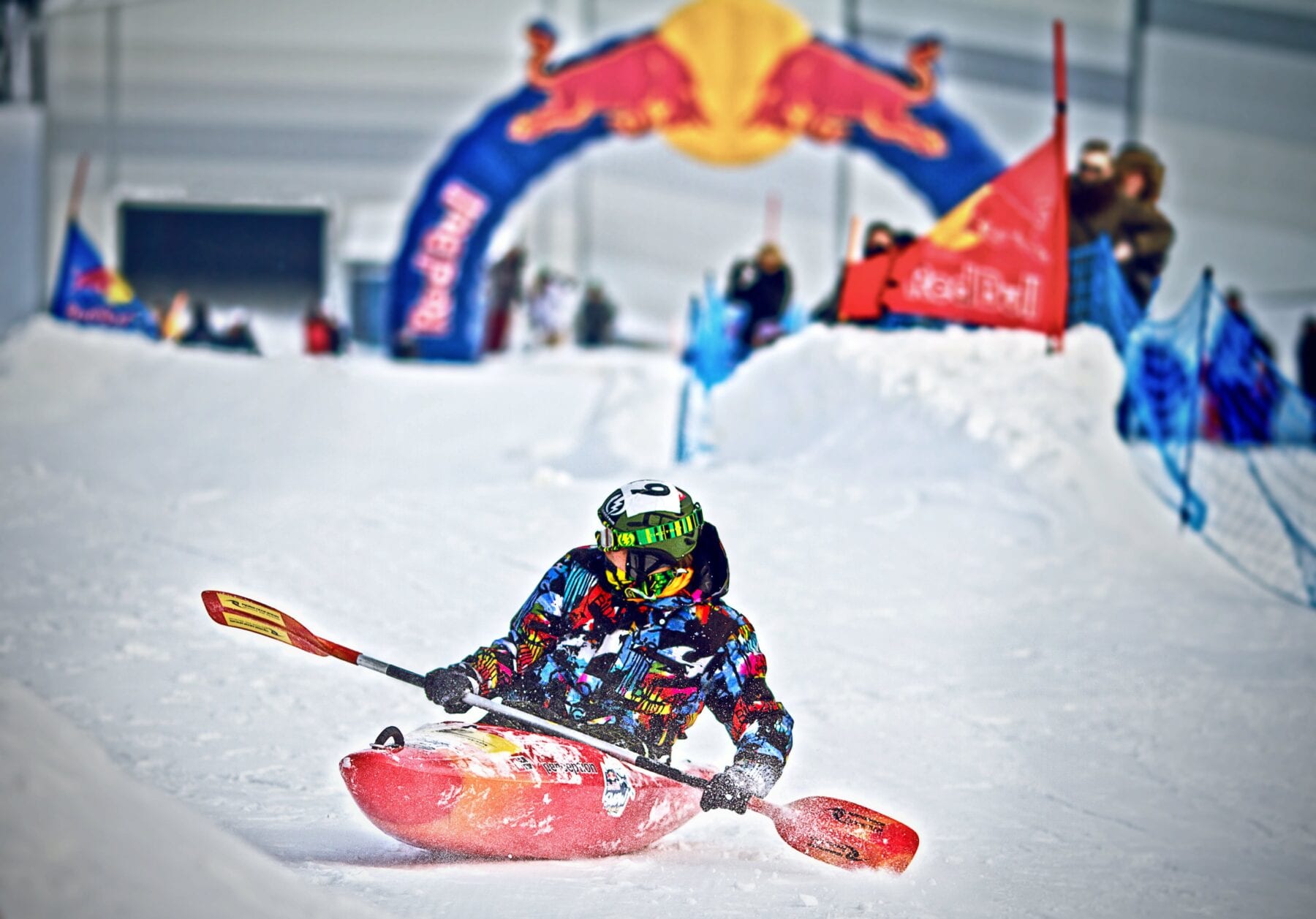 Sneeuwkajak extreme sporten