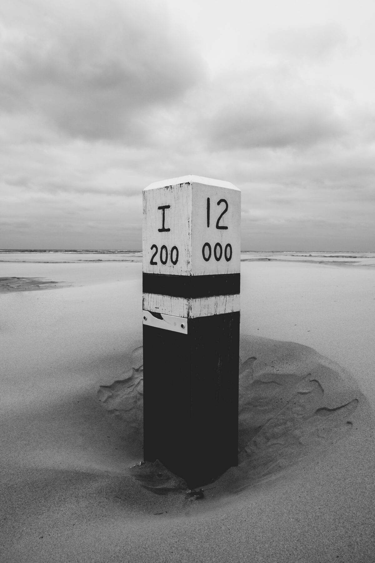 Het waddengebied strand