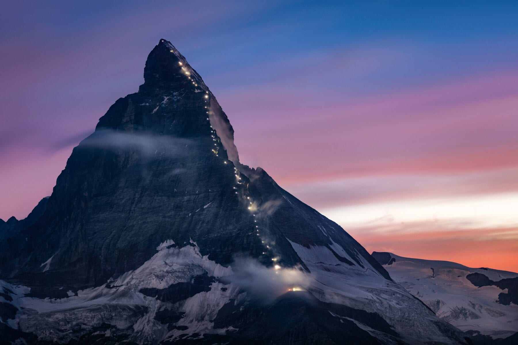 Matterhorn beklimming nacht