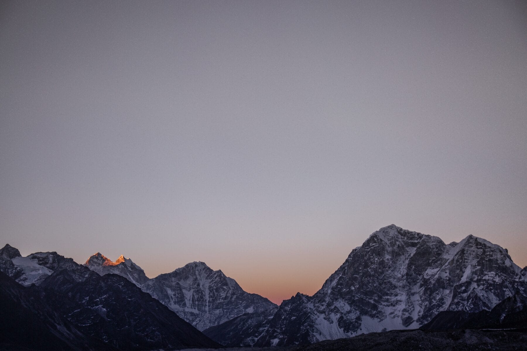 Mount Everest zonsondergang