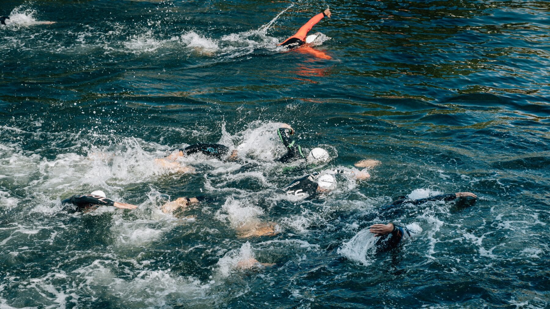 Buitenwater zwemwedstrijd