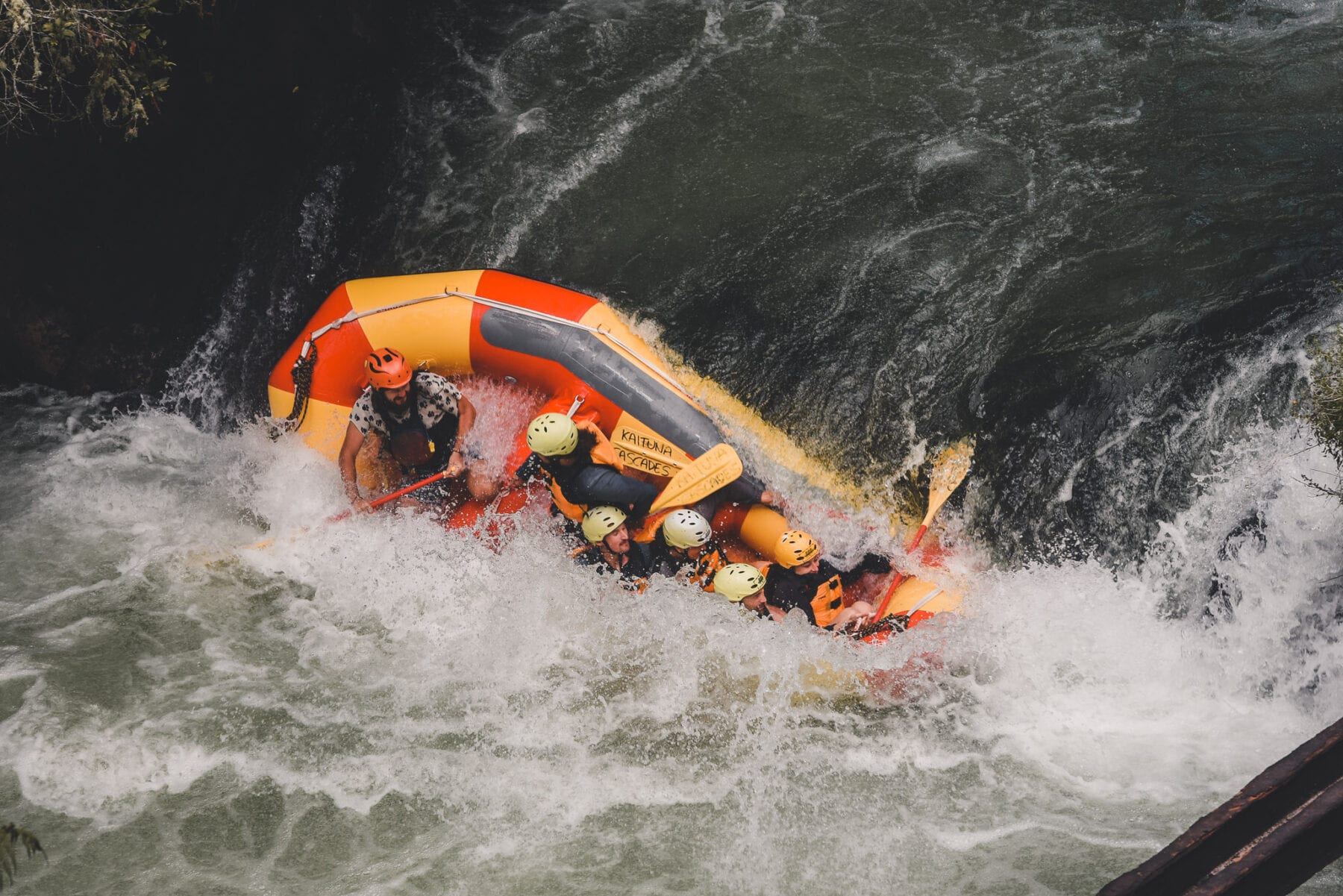 Kaituna rivier Tutea Falls Nieuw Zeeland raften te water