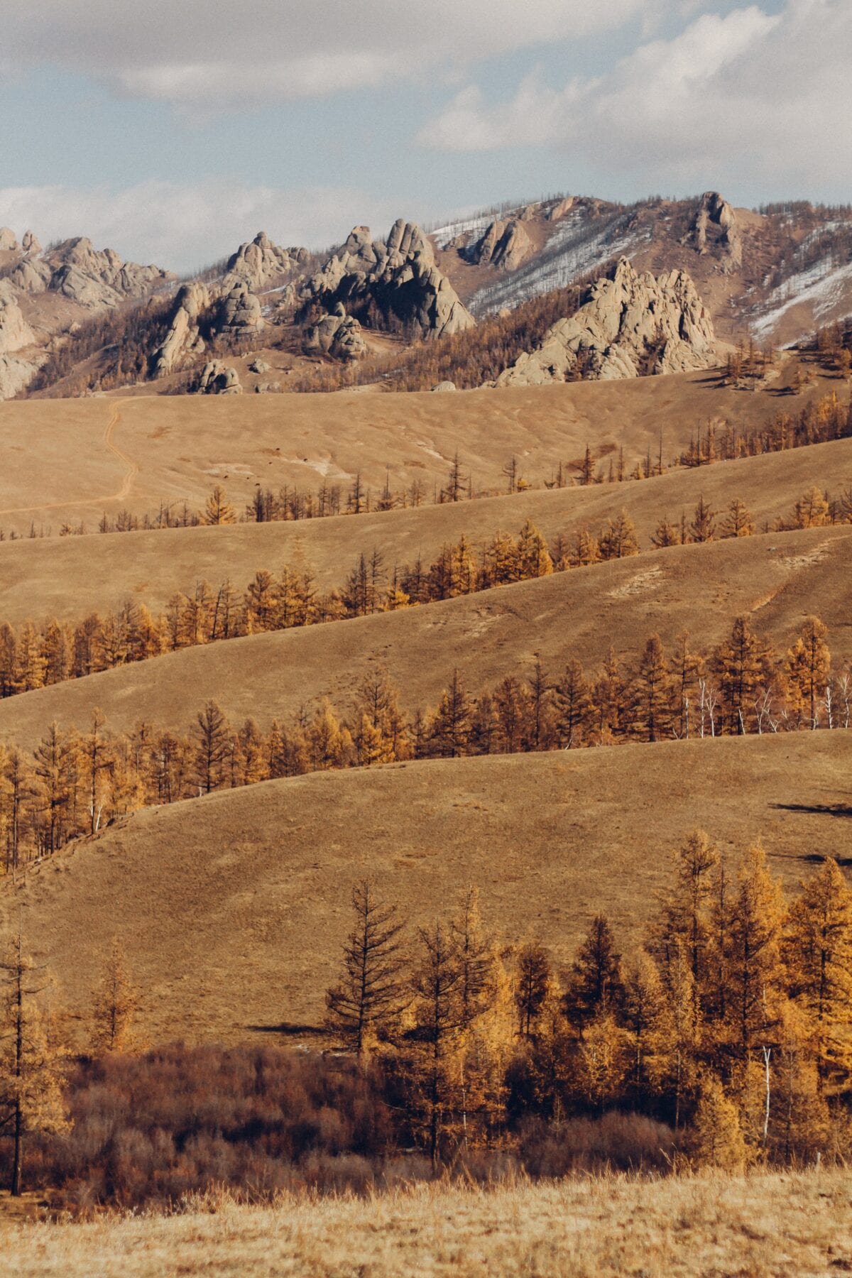 Bergachtig landschap in Mongolië