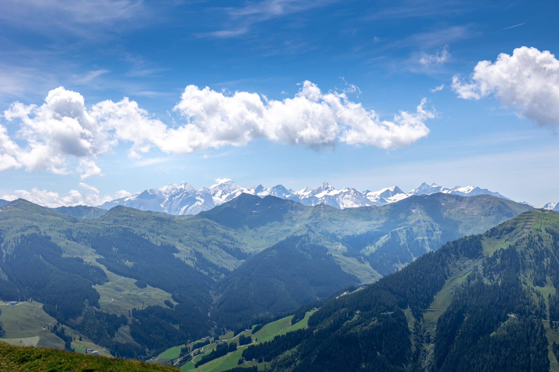 Uitzicht Hochalmspitze Saalbach Hinterglemm 