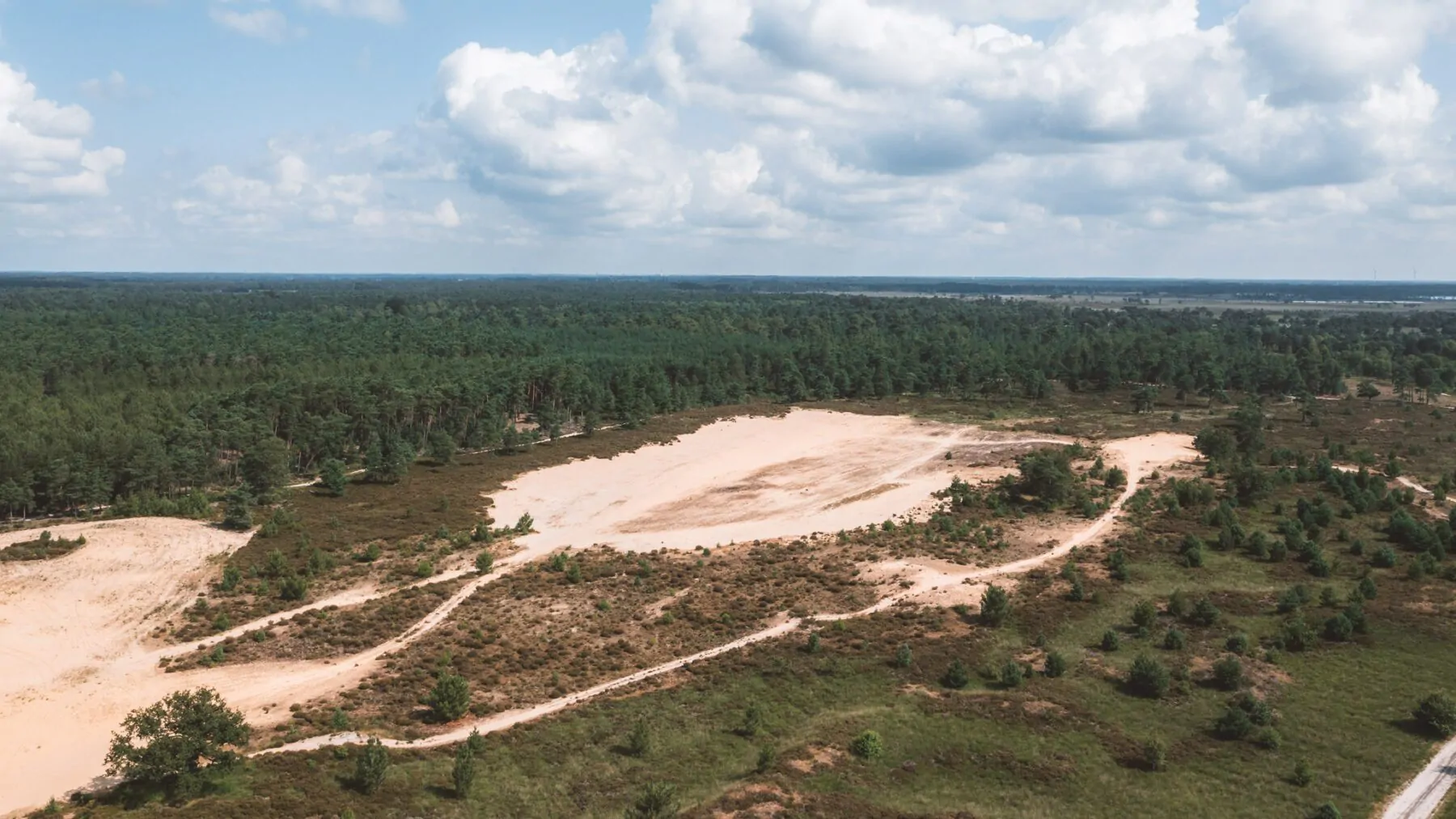 Kalmthoutse Heide zandverstuiving drone