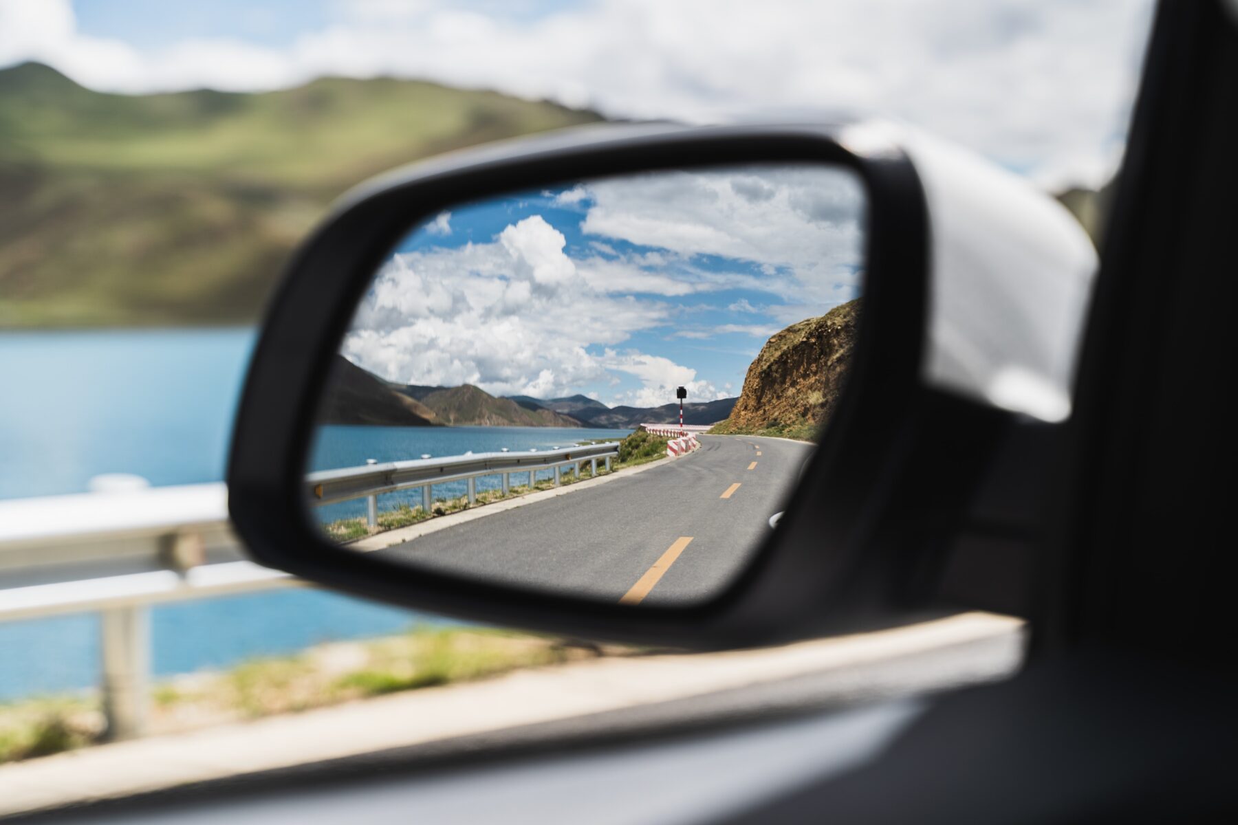 Spelletjes voor in de auto, autospiegel