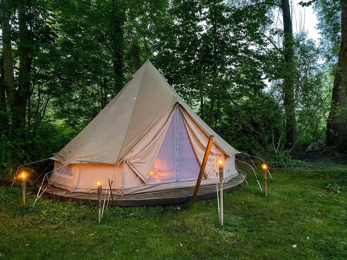Campspace accommodatie overnachten slapen prive eiland