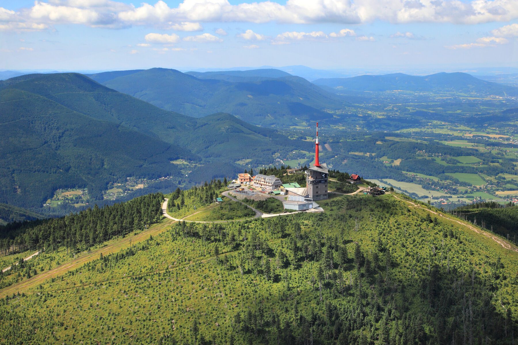 nazomeren in Tsjechië bergtop