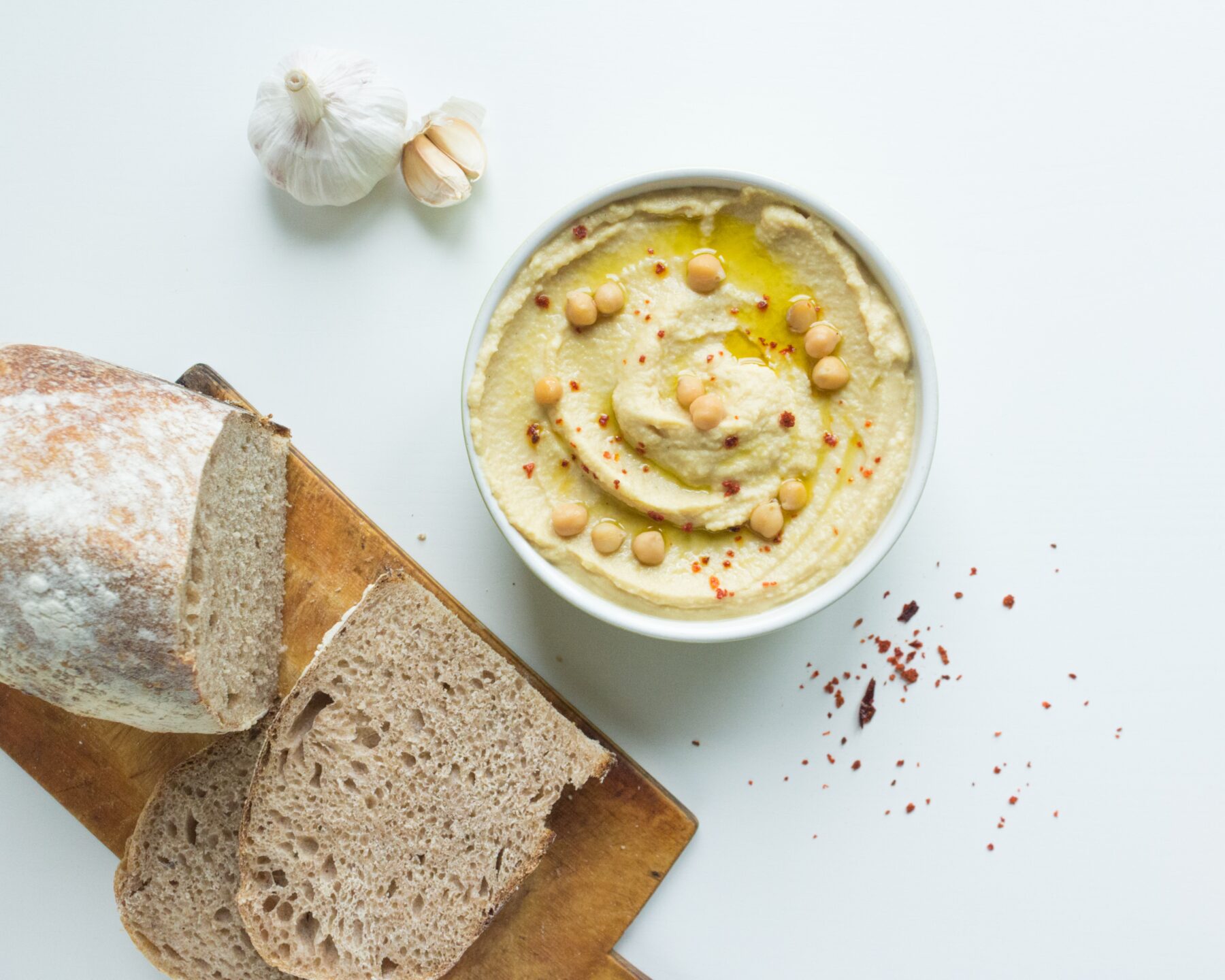  hummus en brood