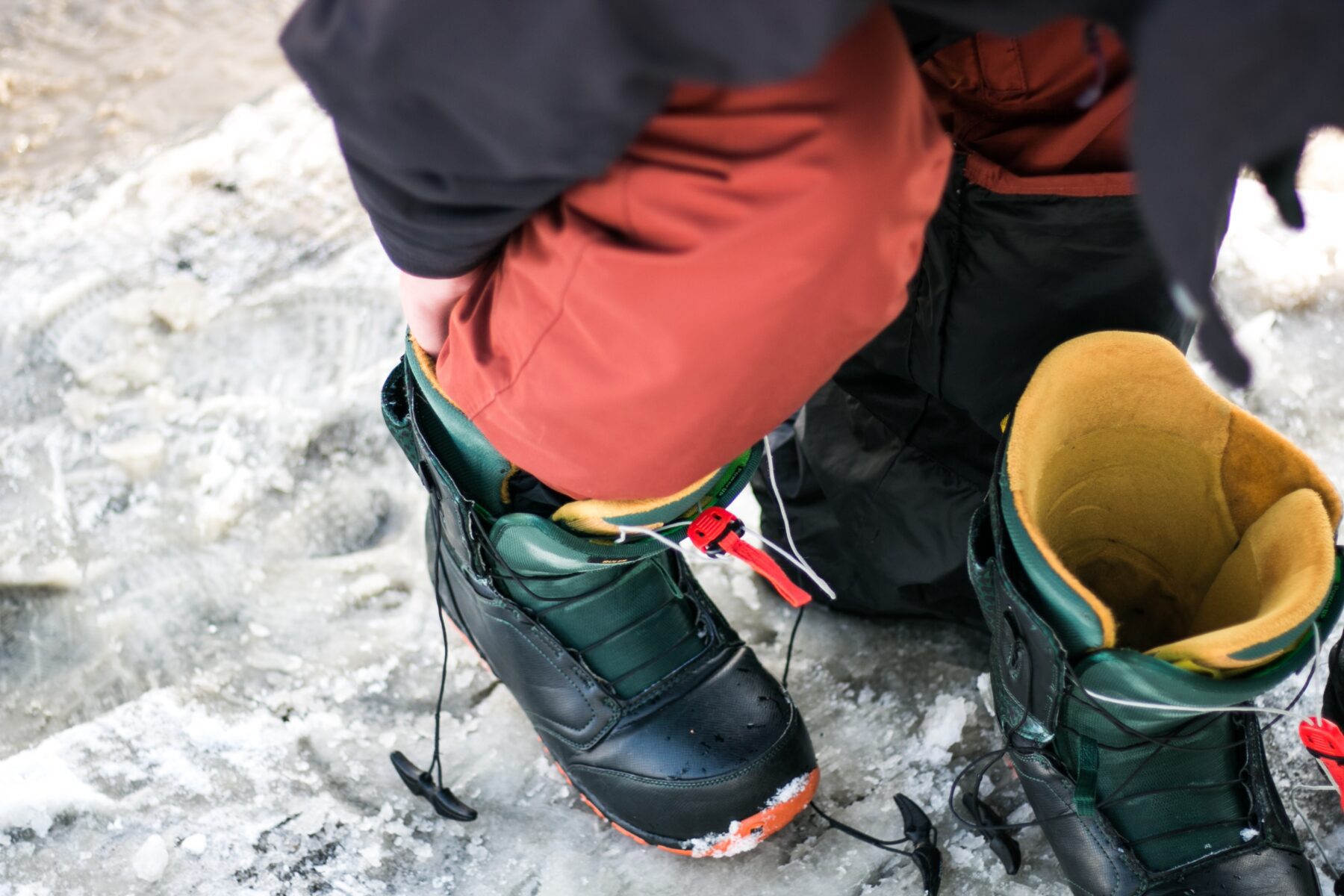 Snowboard schoenen speed lacing systeem