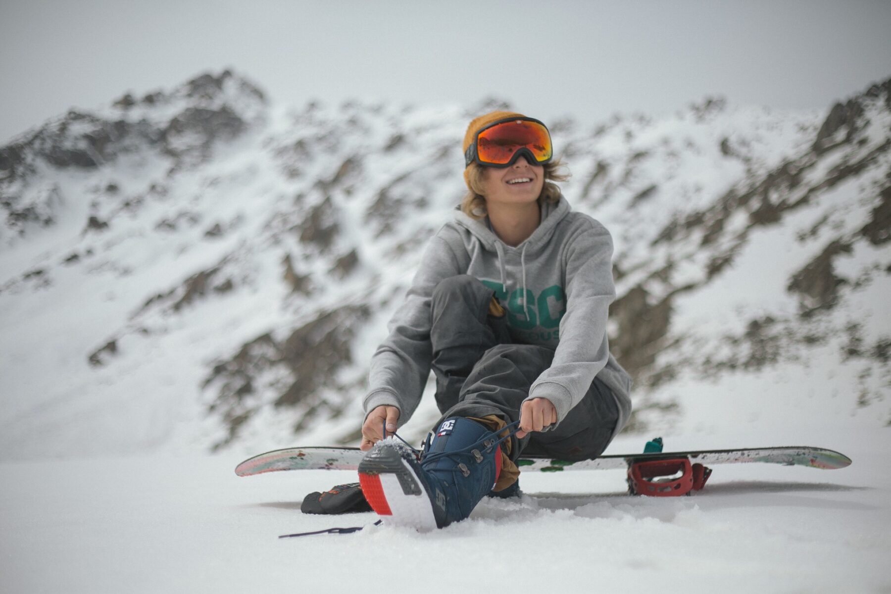 Snowboard schoenen vetersysteem