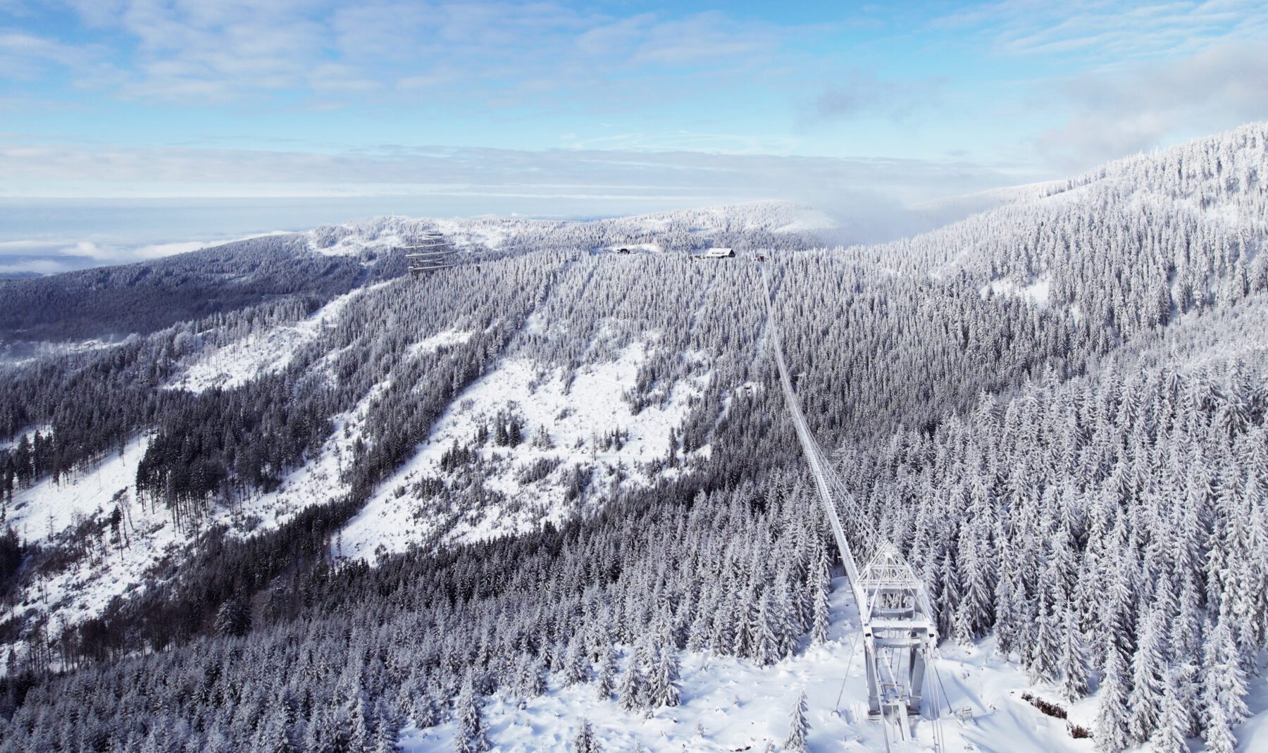 sky bridge 721 - langste hangbrug ter wereld Tsjechië