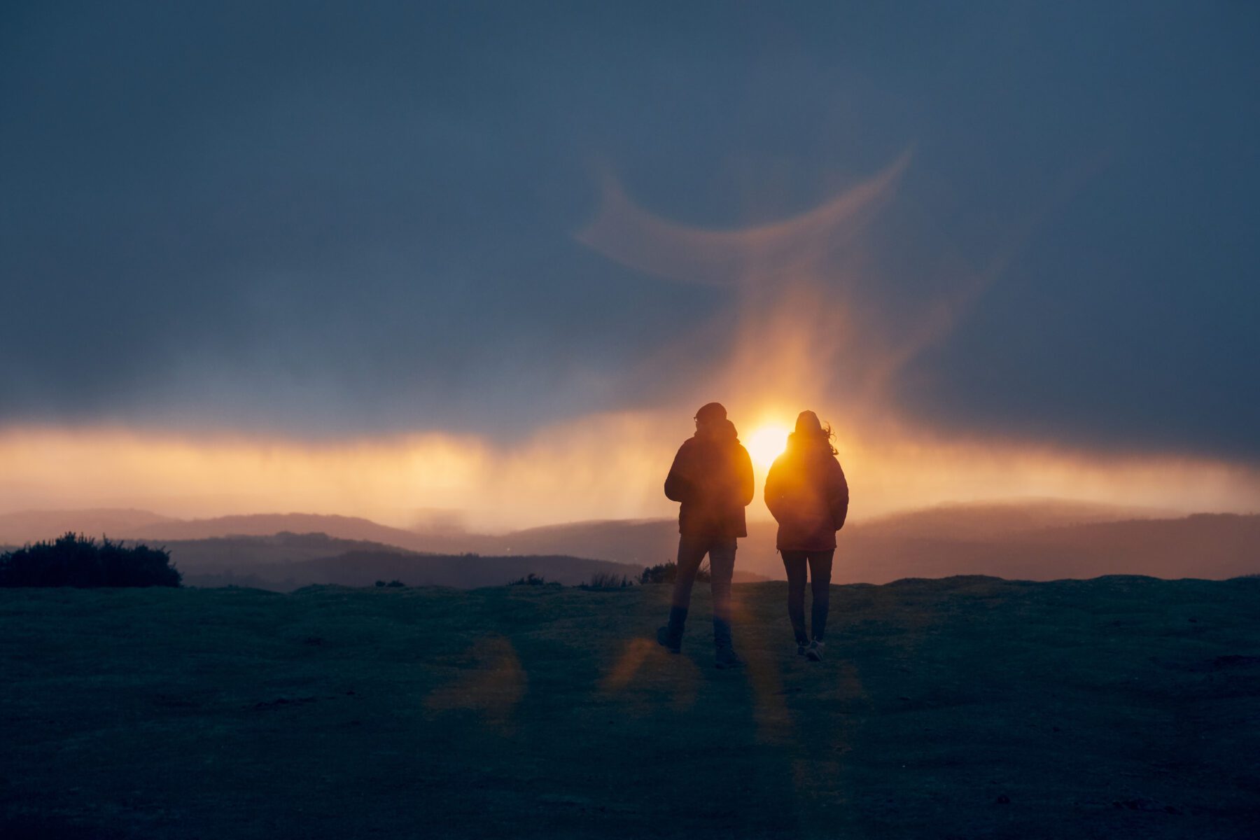 Stargazing sunset Wales