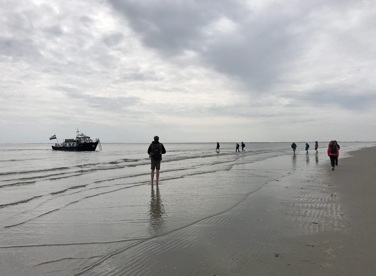 Wadlopen vanaf een boot