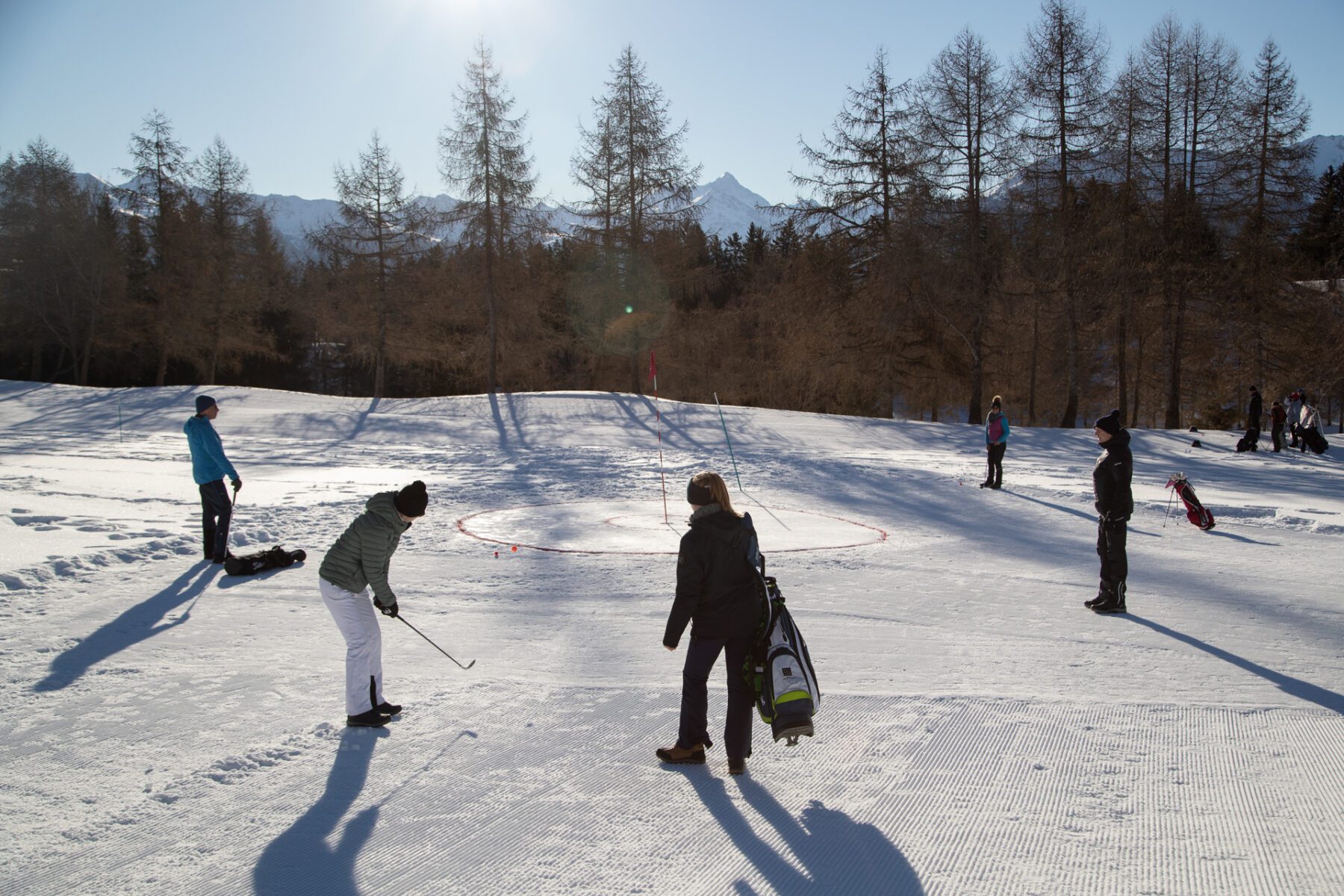 Wintergolf in Zwitserland Crans-Montana 