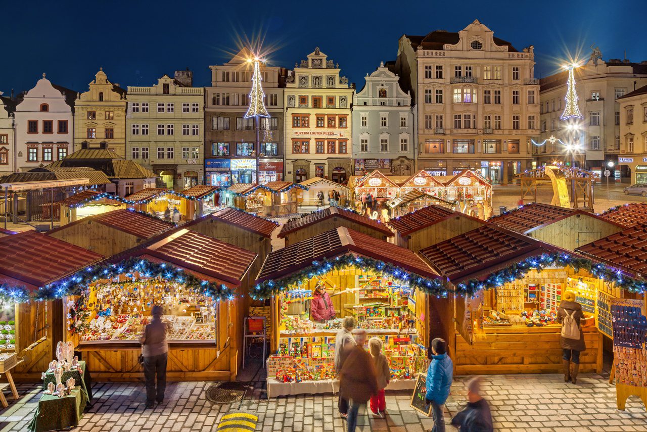 Tsjechië kerstmarkten trein Pilsen