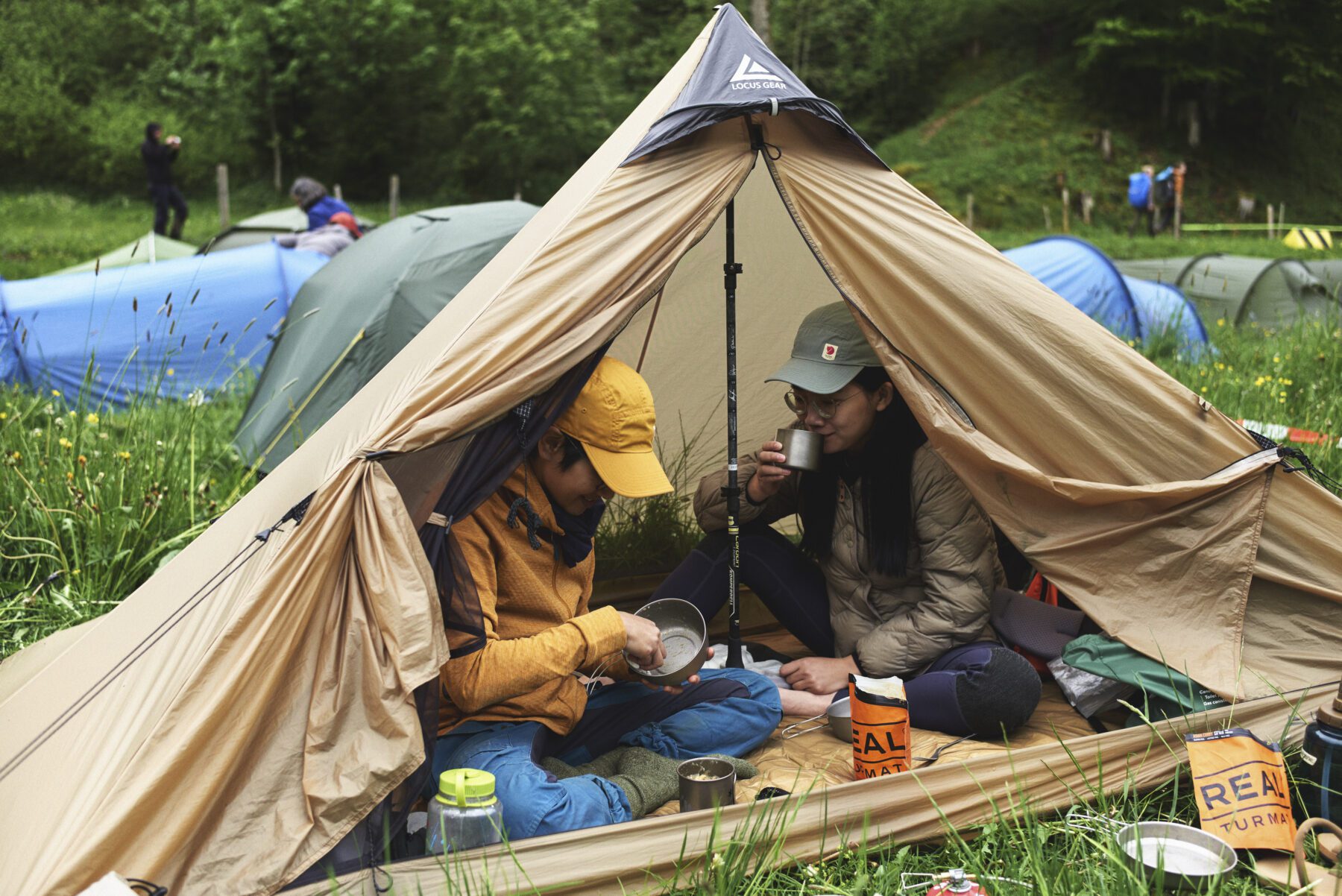 Eindelijk rust na een volle eerste dag, Fjällräven Classic Germany 