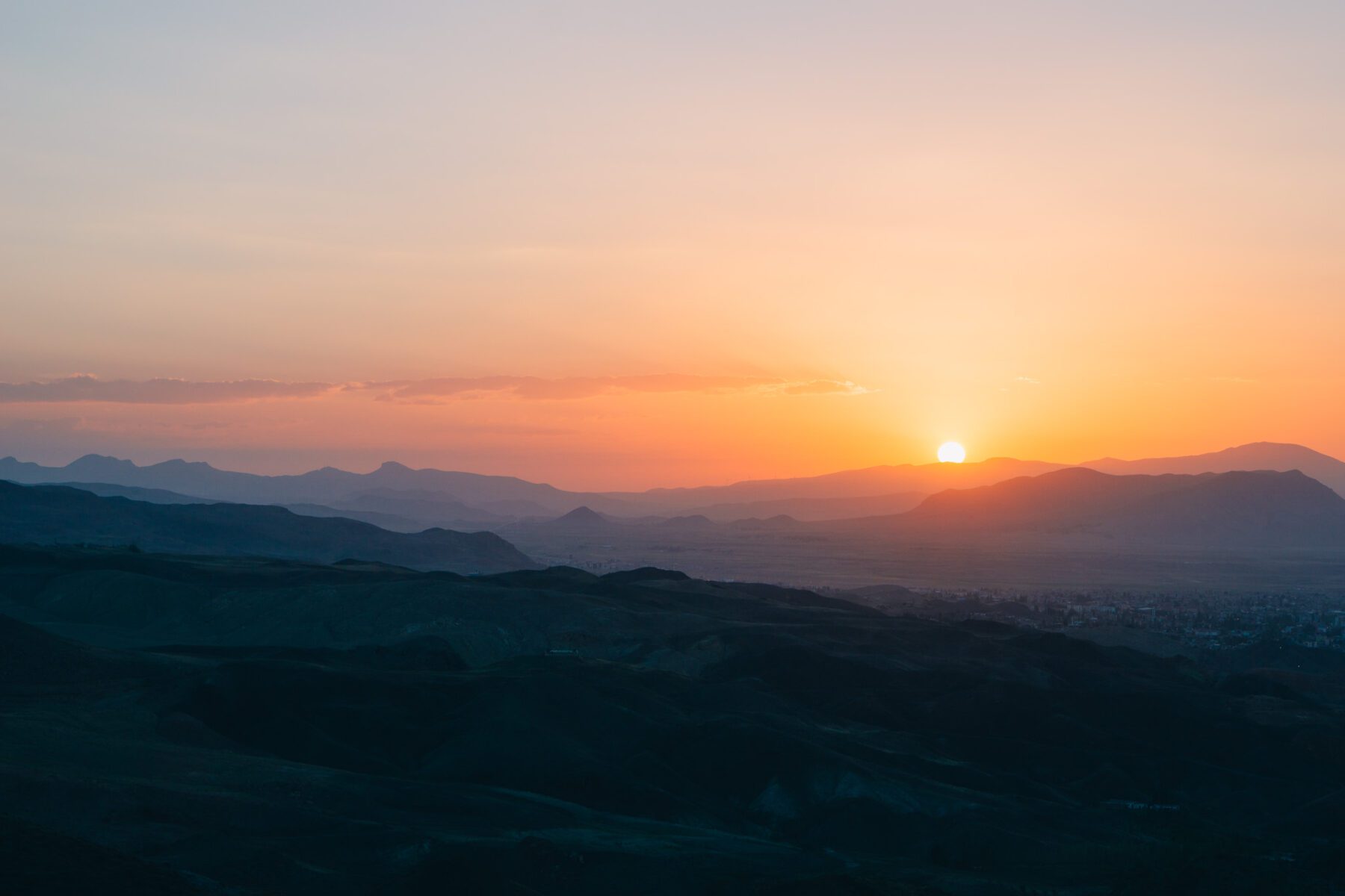 Zonsondergang in Turkije