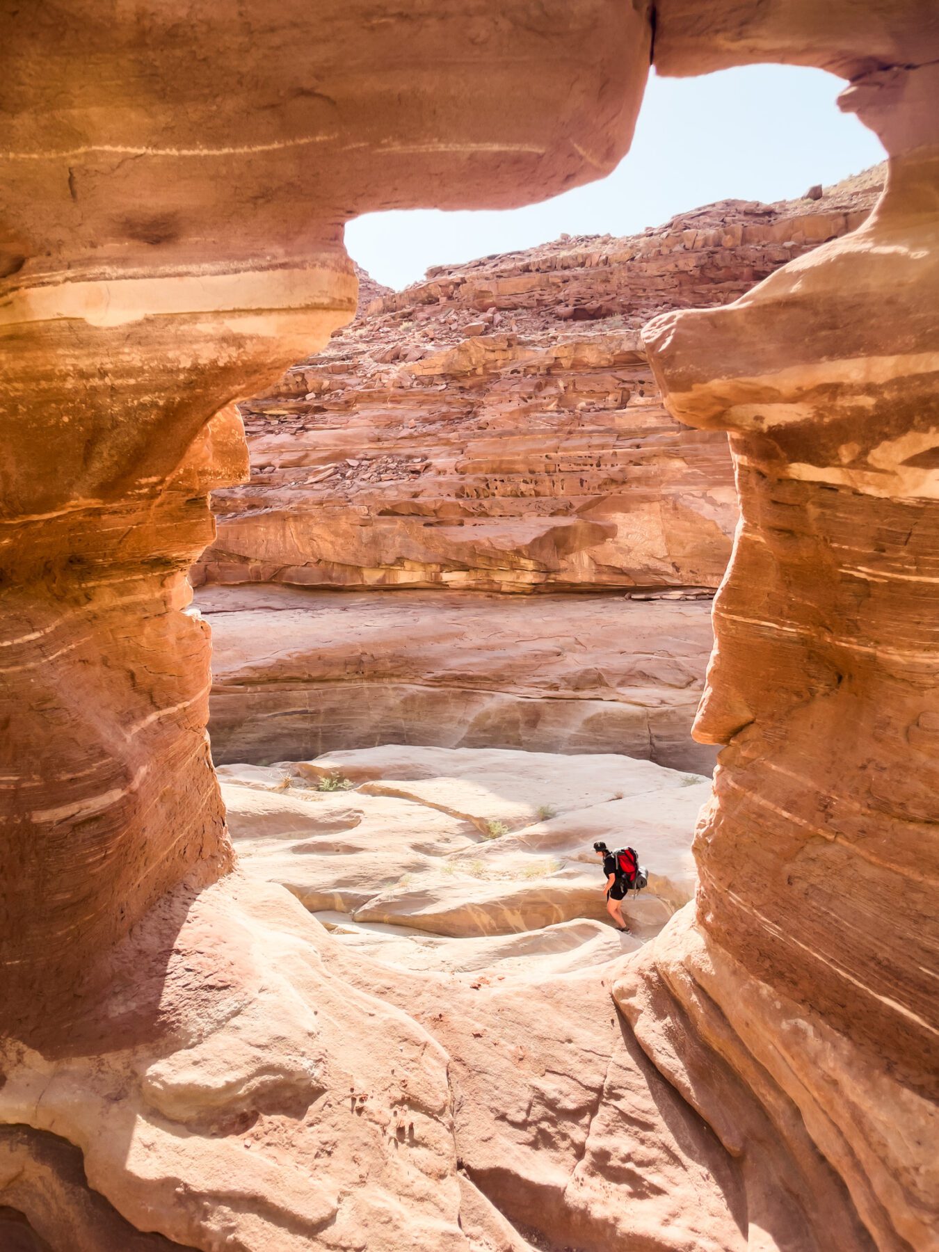 De rotsformaties in Wadi Hasa