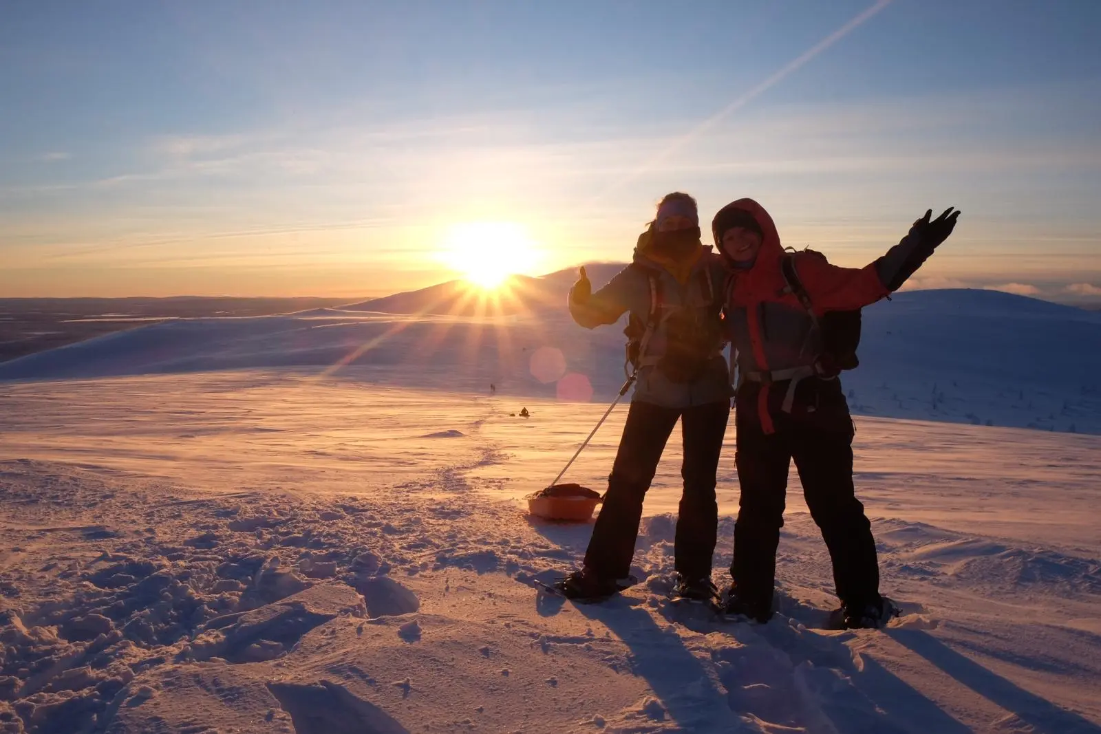 Deel van The Kings Trail door Zweeds Lapland.