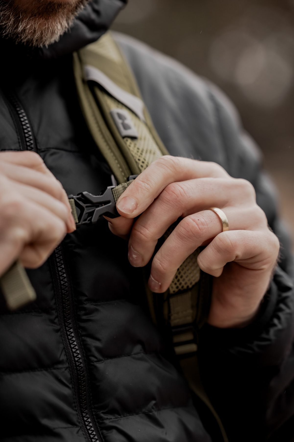 Handige borststrap in de Deuter rugzak