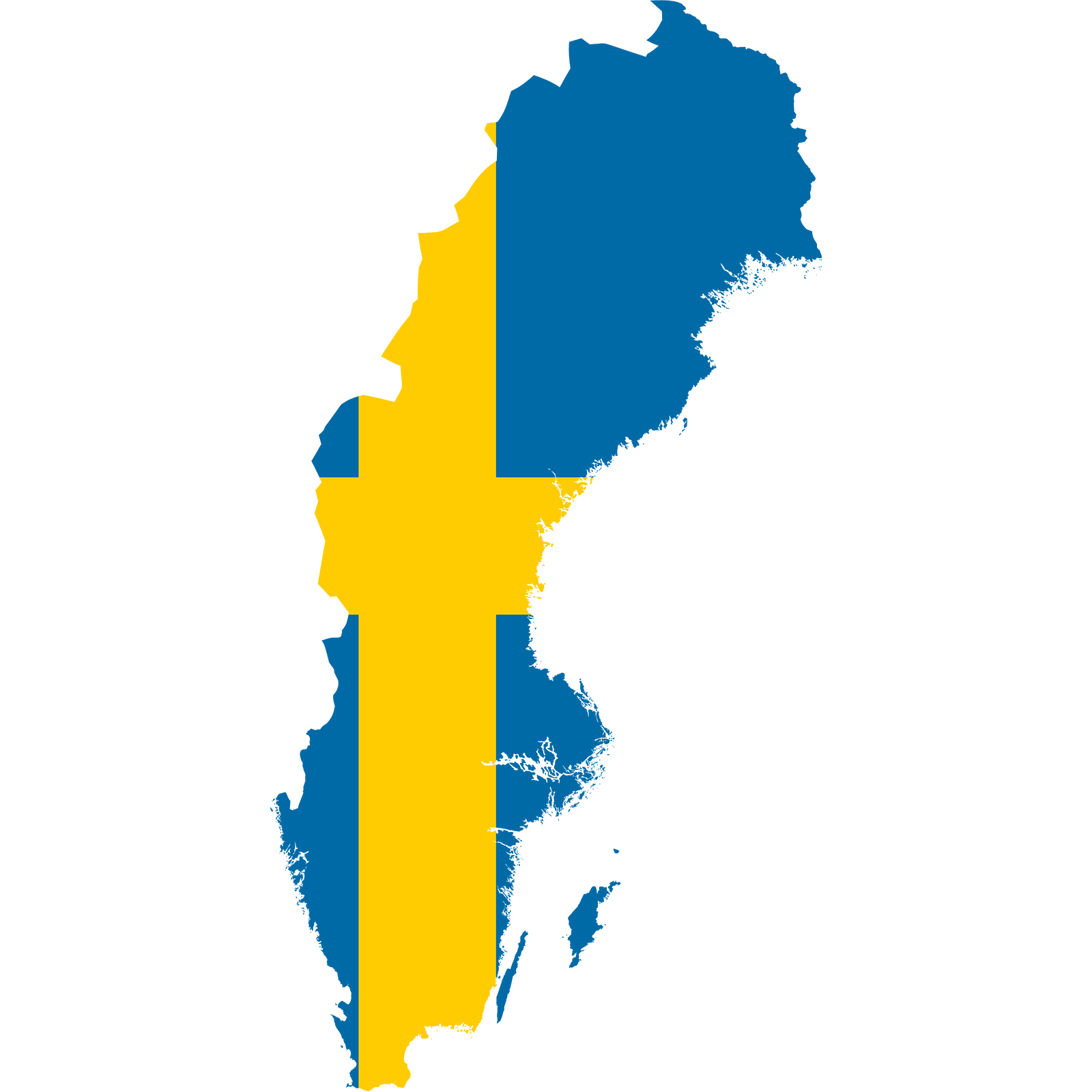 Zweden kaart land