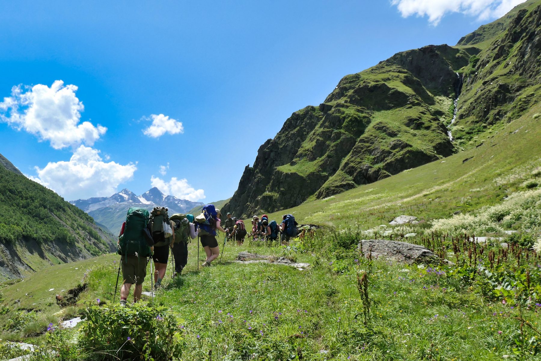 Hiken in Georgie op weg naar Abudelauri