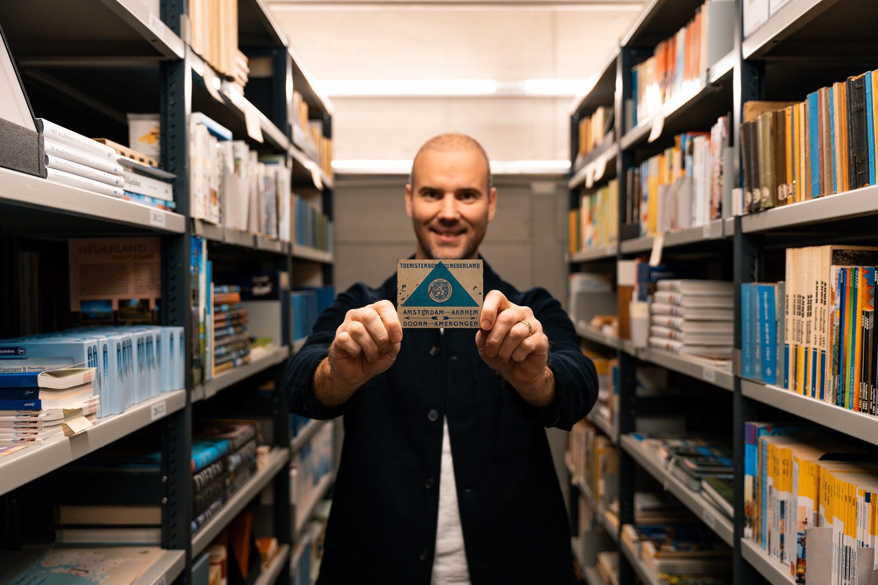 Originele routemarkering Oudste wandelroute van Nederland - ANWB archief