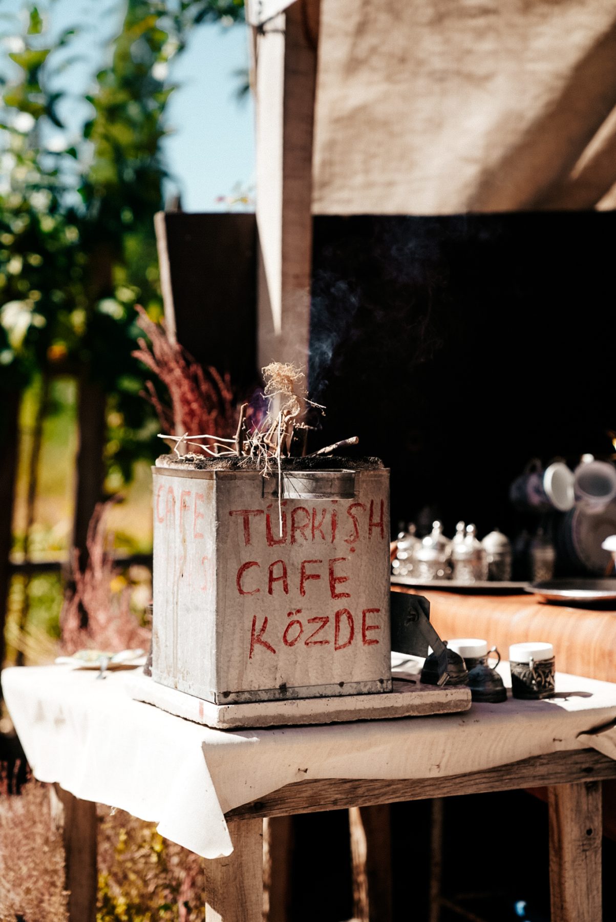 Turkse koffie tijdens de Cappadoccia Trail