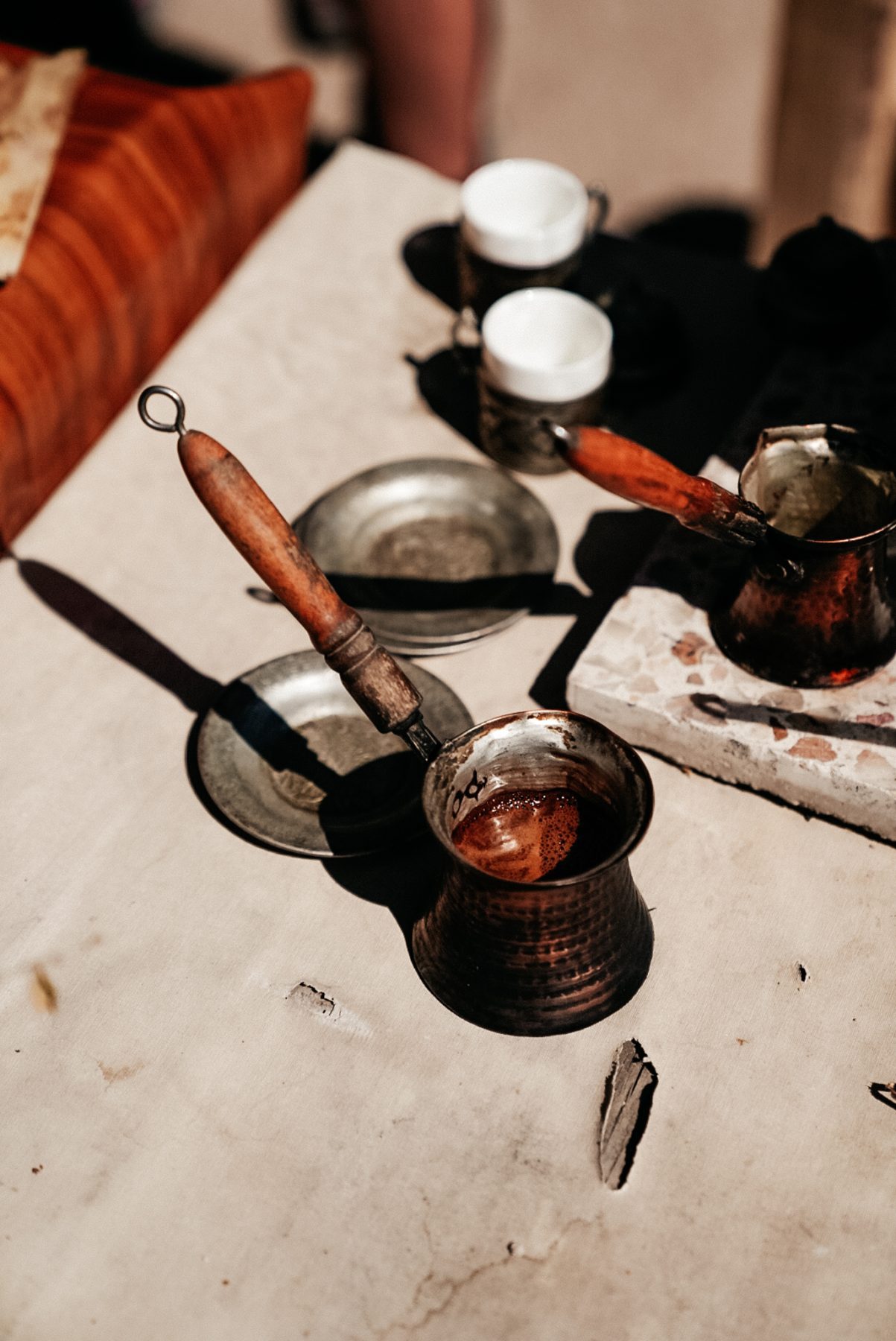 Turkse koffie tijdens de Cappadoccia Trail