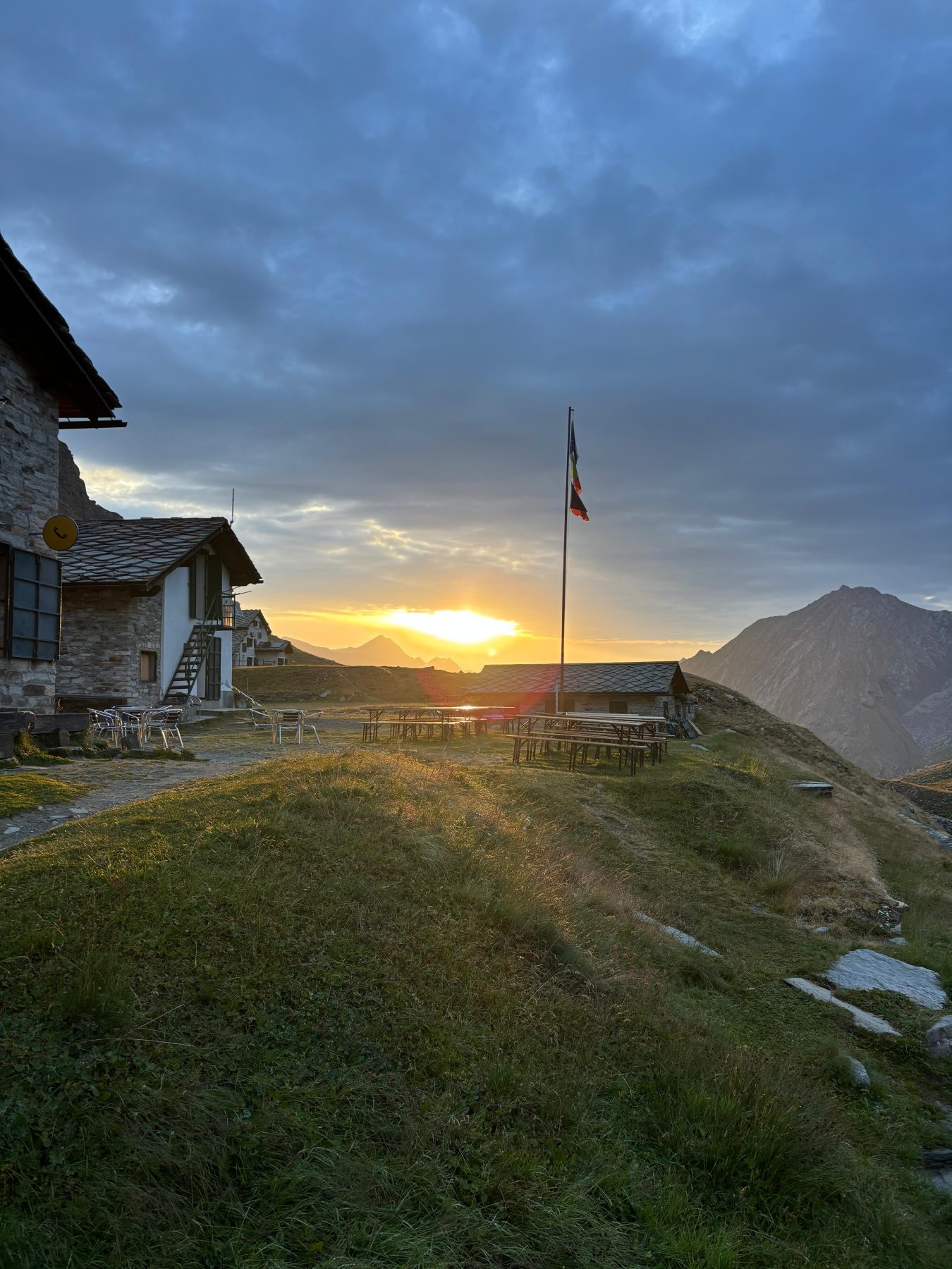 Rifugio Sella in de ochtend- wandelen Aosta