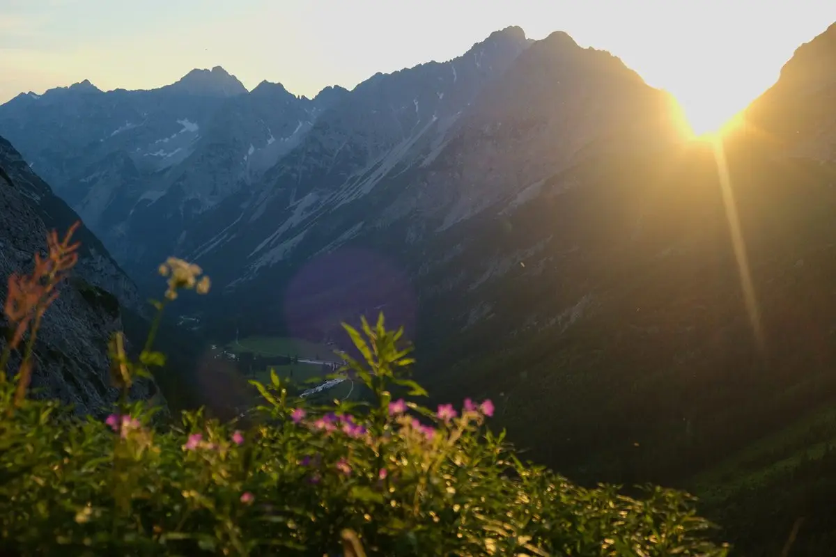 zonsondergang Karwendel