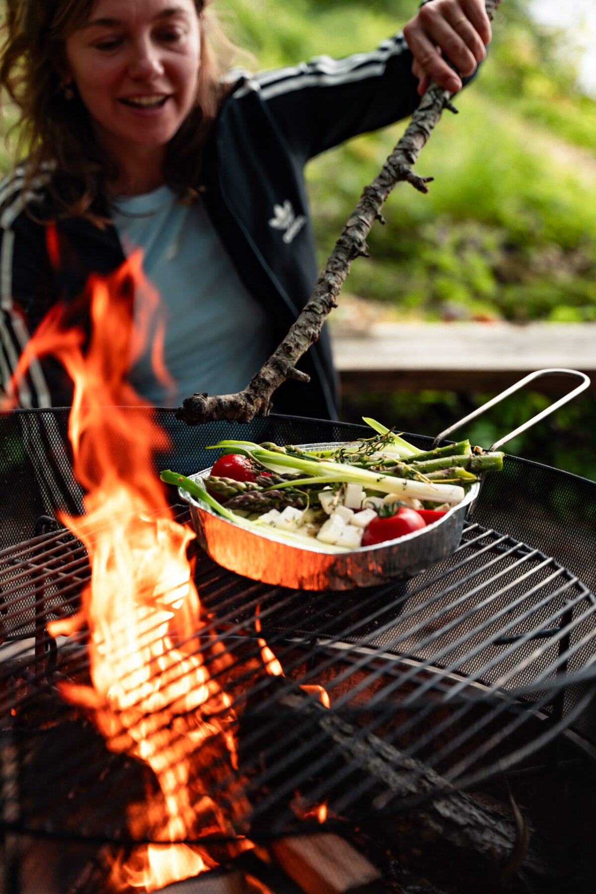 zelf eten bereiden bij Gränne Glamping
