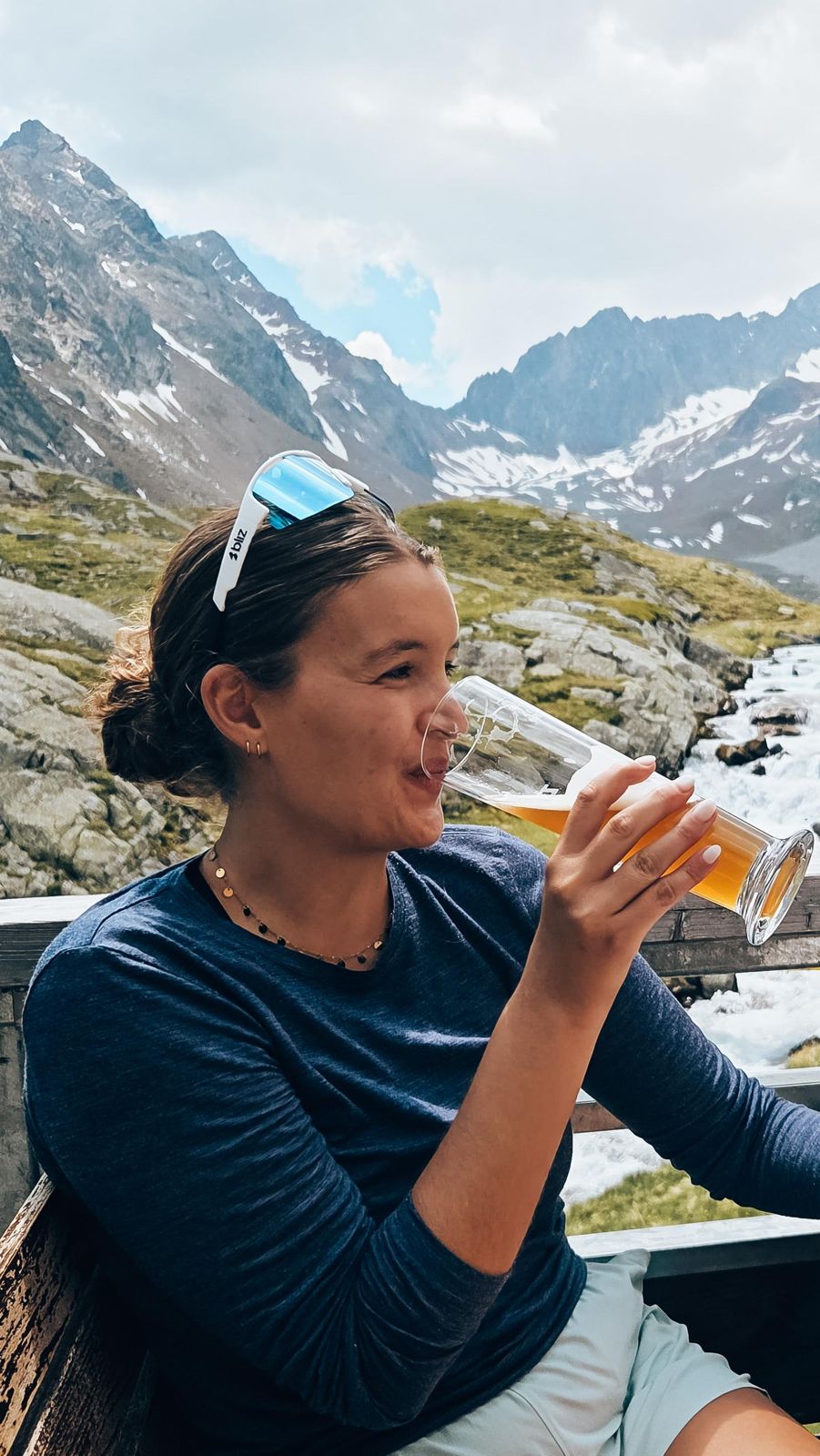 Op het terras van de Franz-Senn-Hütte