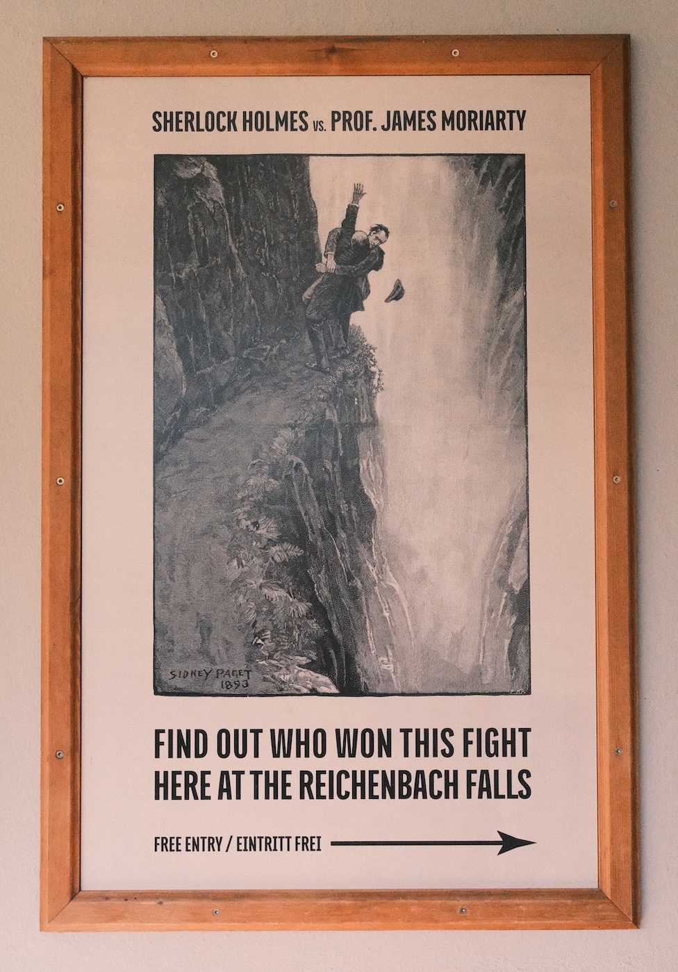 Sherlock Holmes, Reichenbach fall, Meiringen, Zwitserland